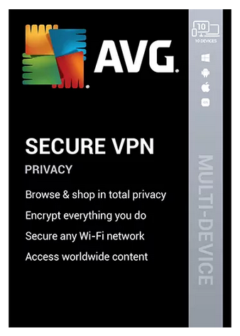 AVG Secure VPN 2 Years 10 Devices product Key